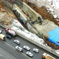 На Калужском шоссе в Новомосковском округе обрушился строящийся тоннель